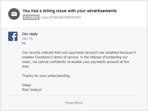 За что Facebook блокирует рекламный кабинет Ads Manager, и как его разблокировать
